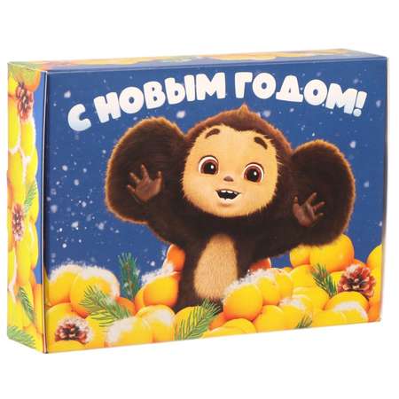 Коробка подарочная Чебурашка \"С Новым Годом!\", 21 х 15 х 5 см
