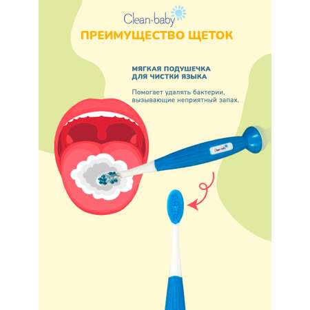 Зубная щетка классическая Clean-baby от 0 лет