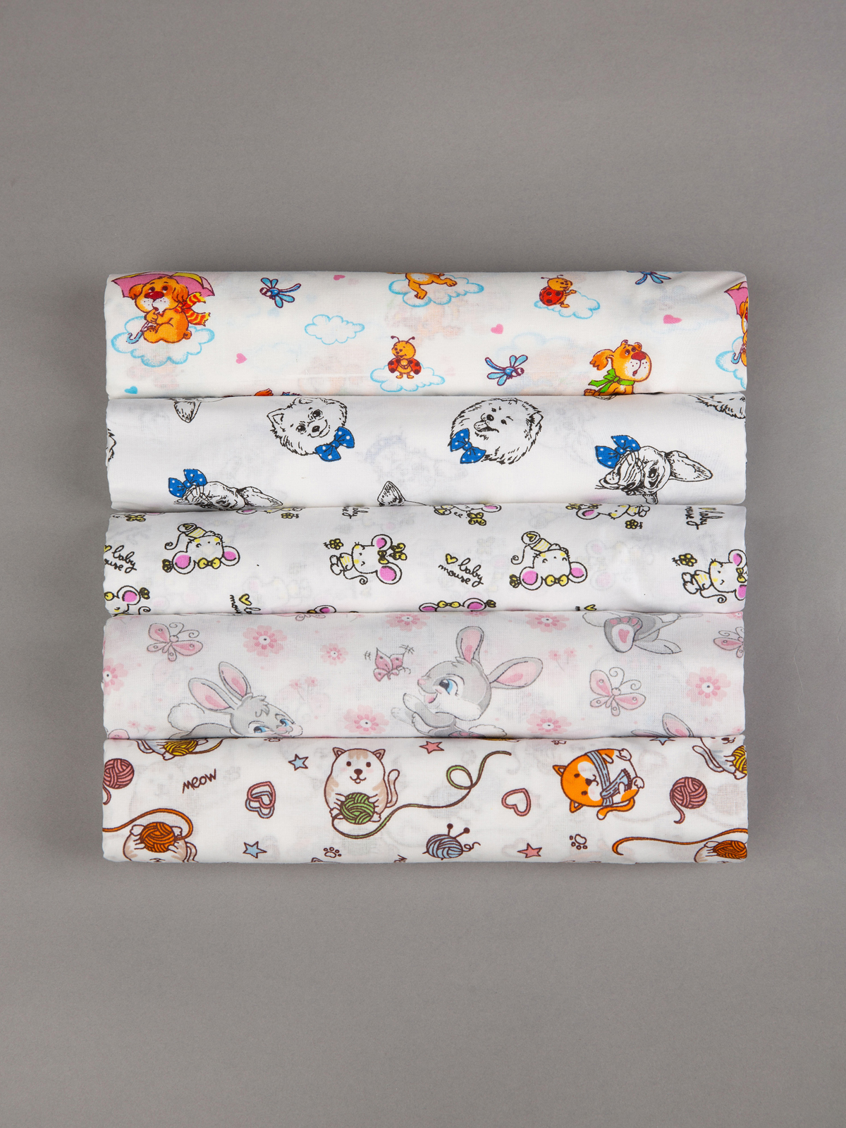 Пелёнка Чудо-Чадо Ассорти ситец 90х120 см 5 шт. - фото 28