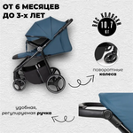 Коляска прогулочная agex Maxi Blue синий