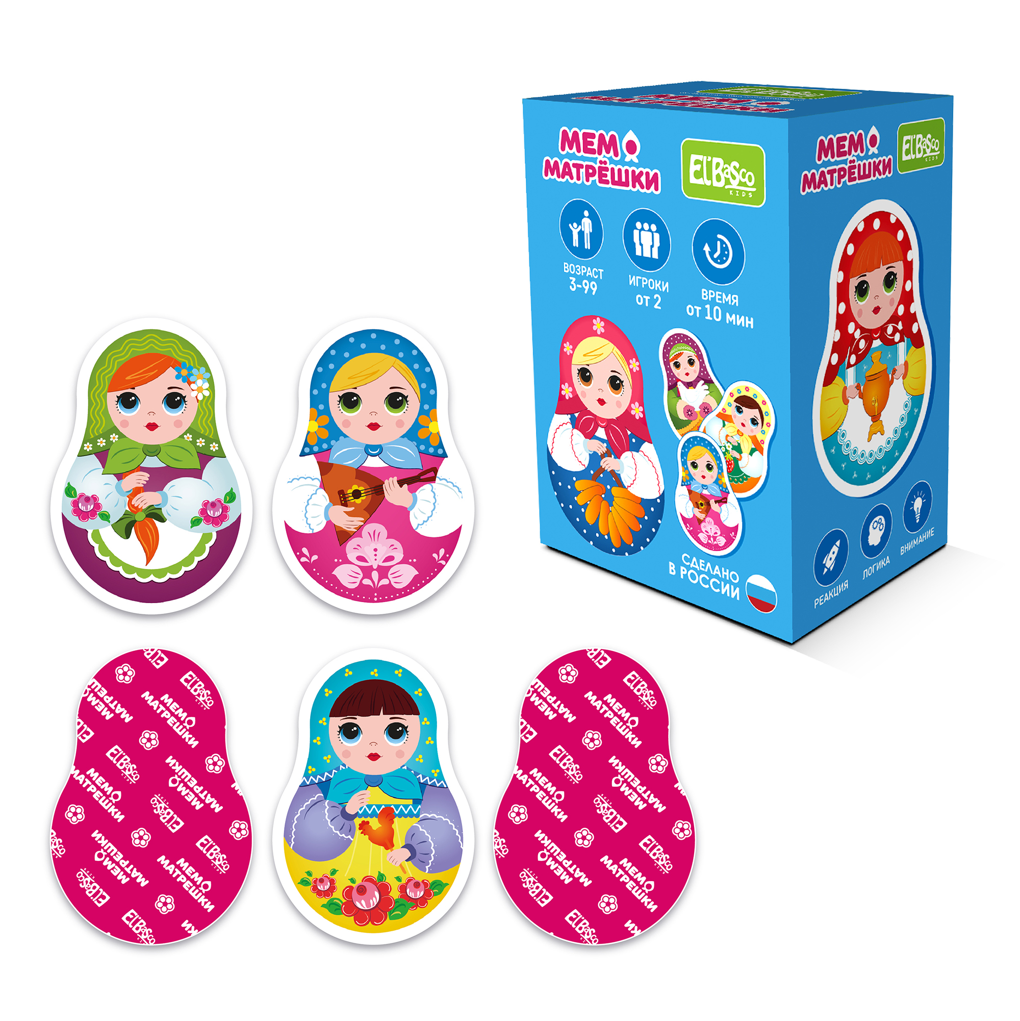 Настольная игра El BascoKids Мемо Матрёшки - фото 8