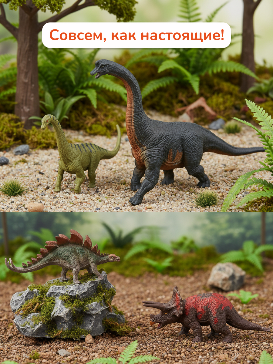 Игровой набор KONIK в ведёрке доистор животные - фото 2