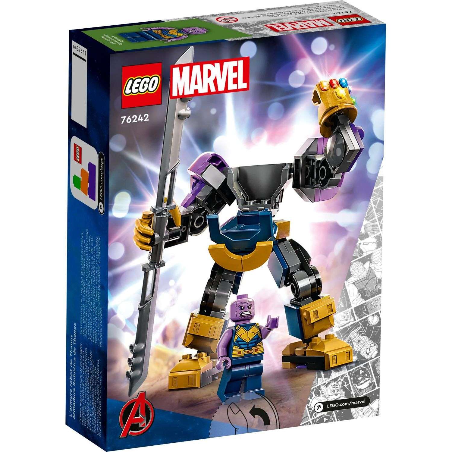 Конструктор LEGO Marvel Super Heroes Меховая броня Таноса 113 дет. - фото 5