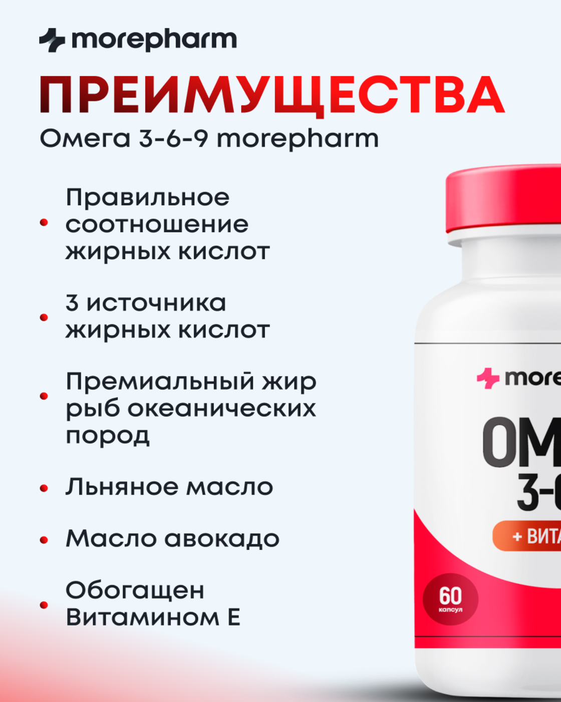 БАД morepharm Омега 3-6-9 рыбий жир в капсулах - фото 8