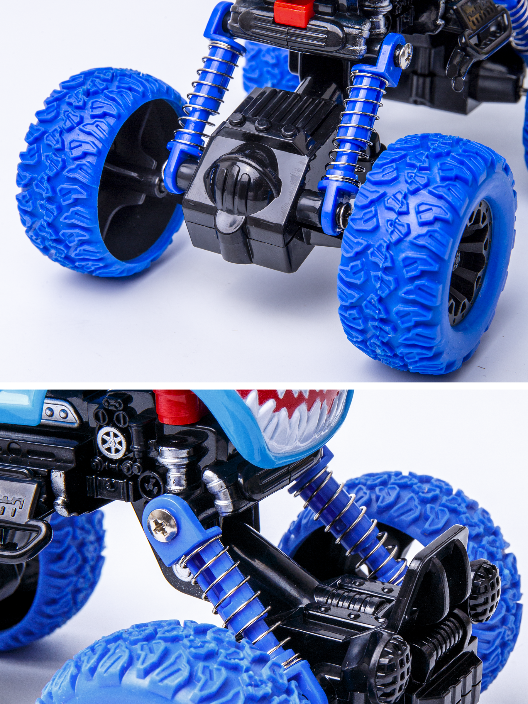 Автомобиль BAZUMI Jeep Монстр трак 1:85 синий KLX500-414A/голубой - фото 2
