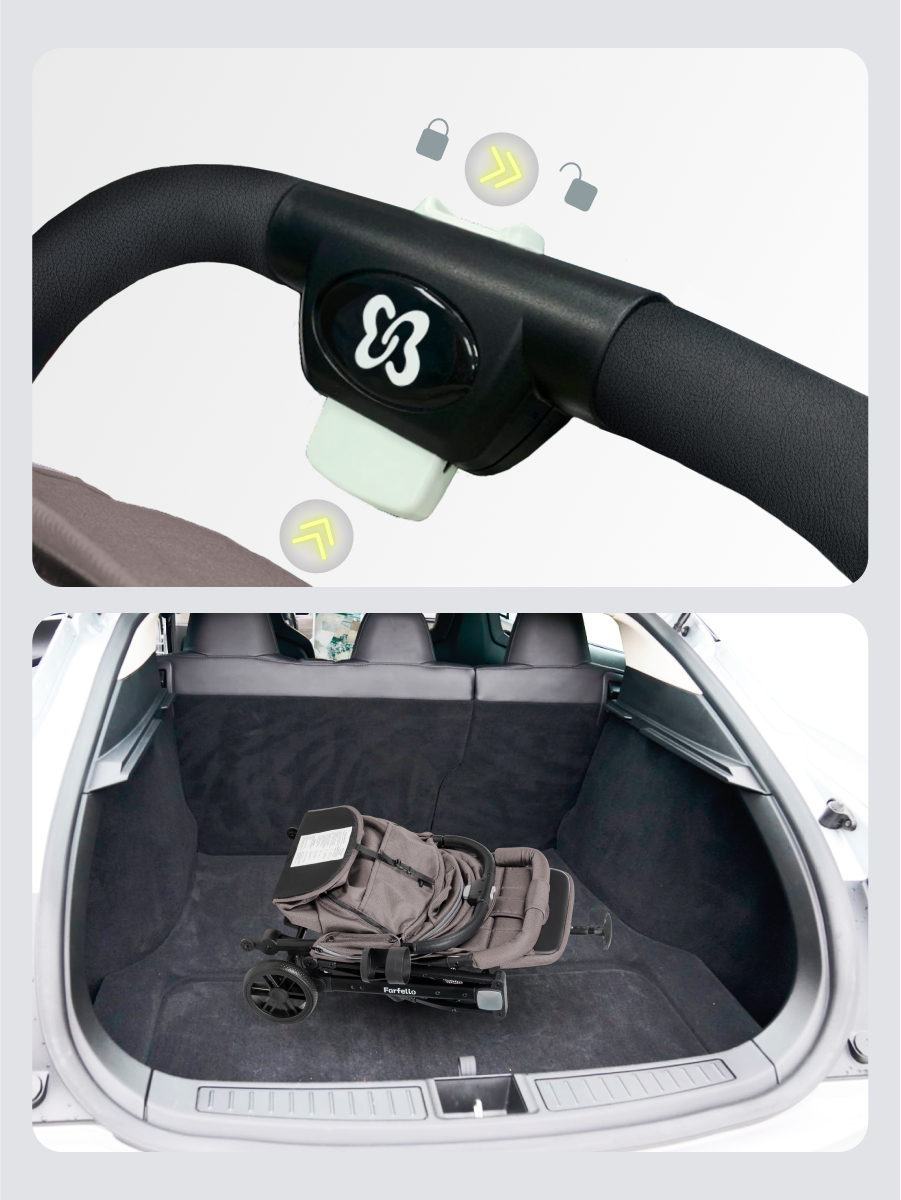 Коляска прогулочная Farfello Comfy Go Comfort коричневый - фото 7