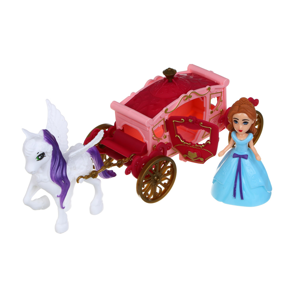 Игровой набор Игроленд Кукла принцесса с каретой - фото 1