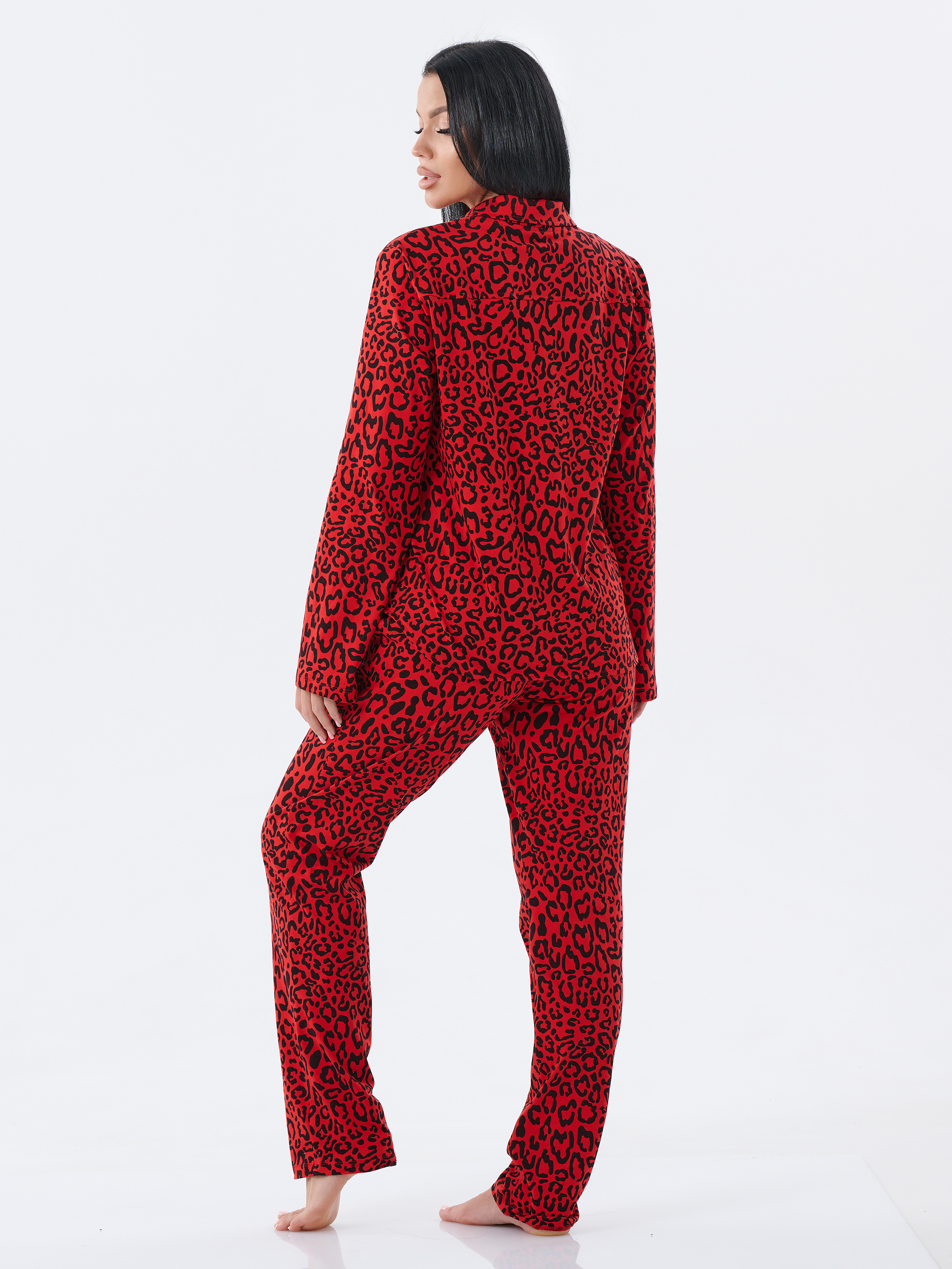 Пижама КрутышОк ТЖ-029 красный, леопард - фото 15