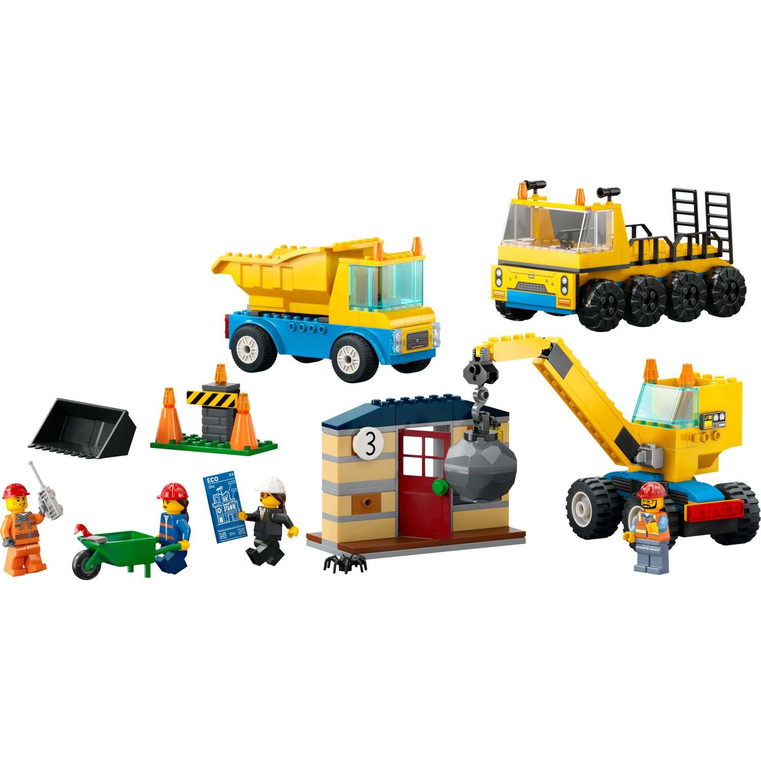 Конструктор LEGO City Trucks and Wrecking Ball Crane блочный - фото 2