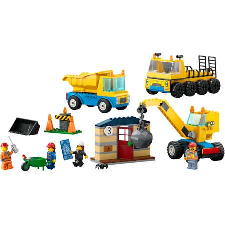 Конструктор LEGO City Trucks and Wrecking Ball Crane блочный