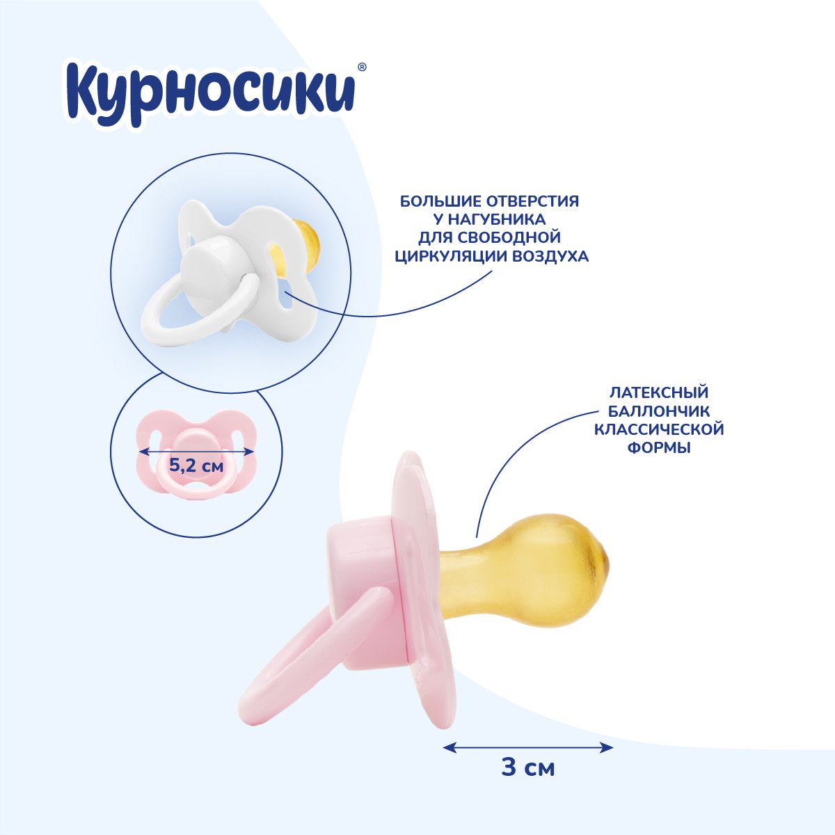 Пустышка Курносики латекс анатомическая от 0 мес. 2 шт. в ассортименте - фото 12