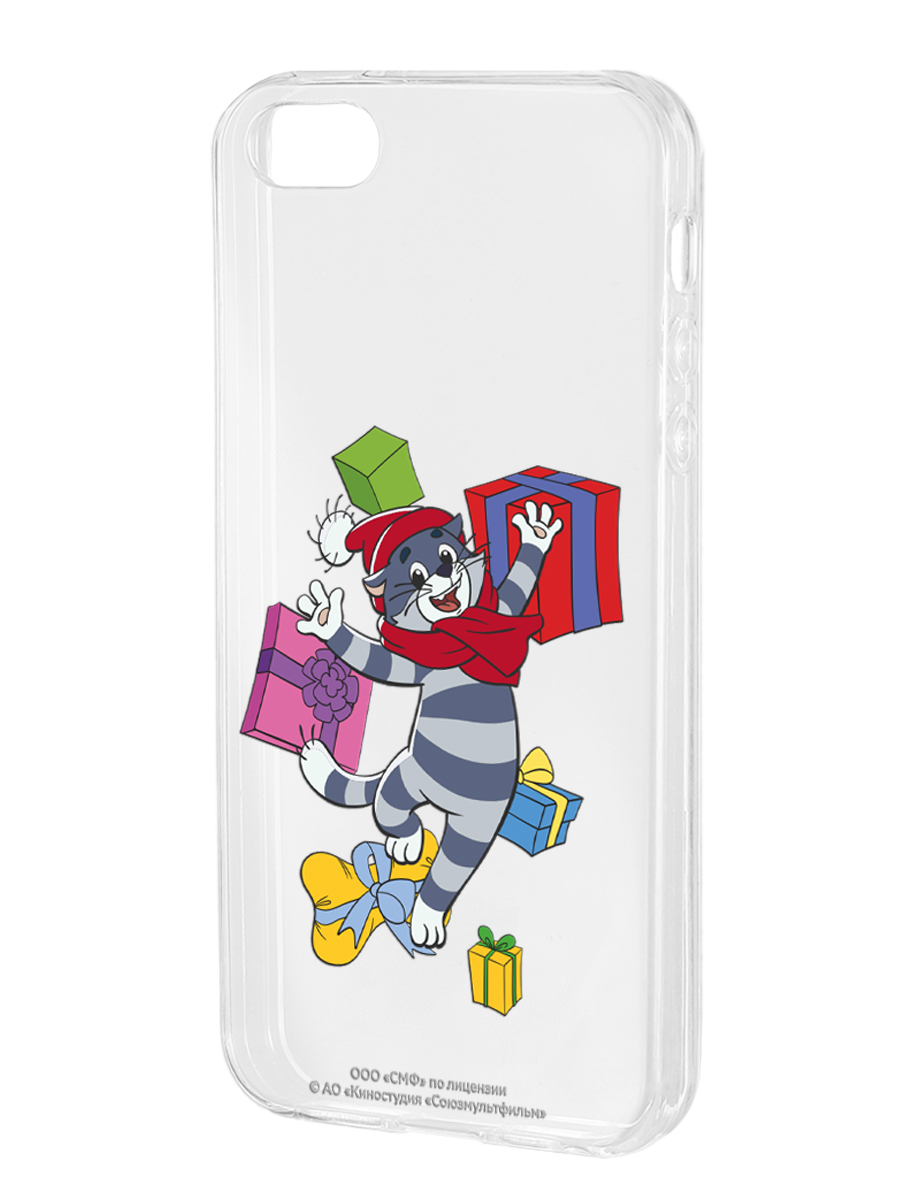 Силиконовый чехол Mcover для смартфона Apple iPhone 5 5s SE (2016) Союзмультфильм Подарки Матроскина - фото 1