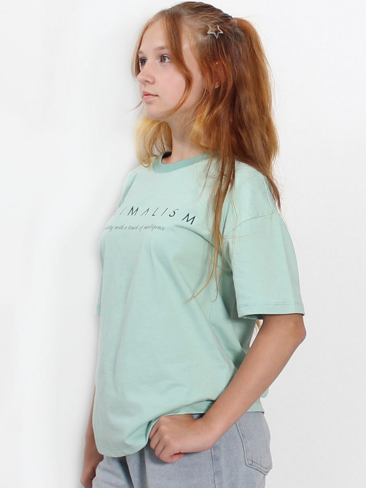 Футболка STELLA MODA 11404-зелёный - фото 6