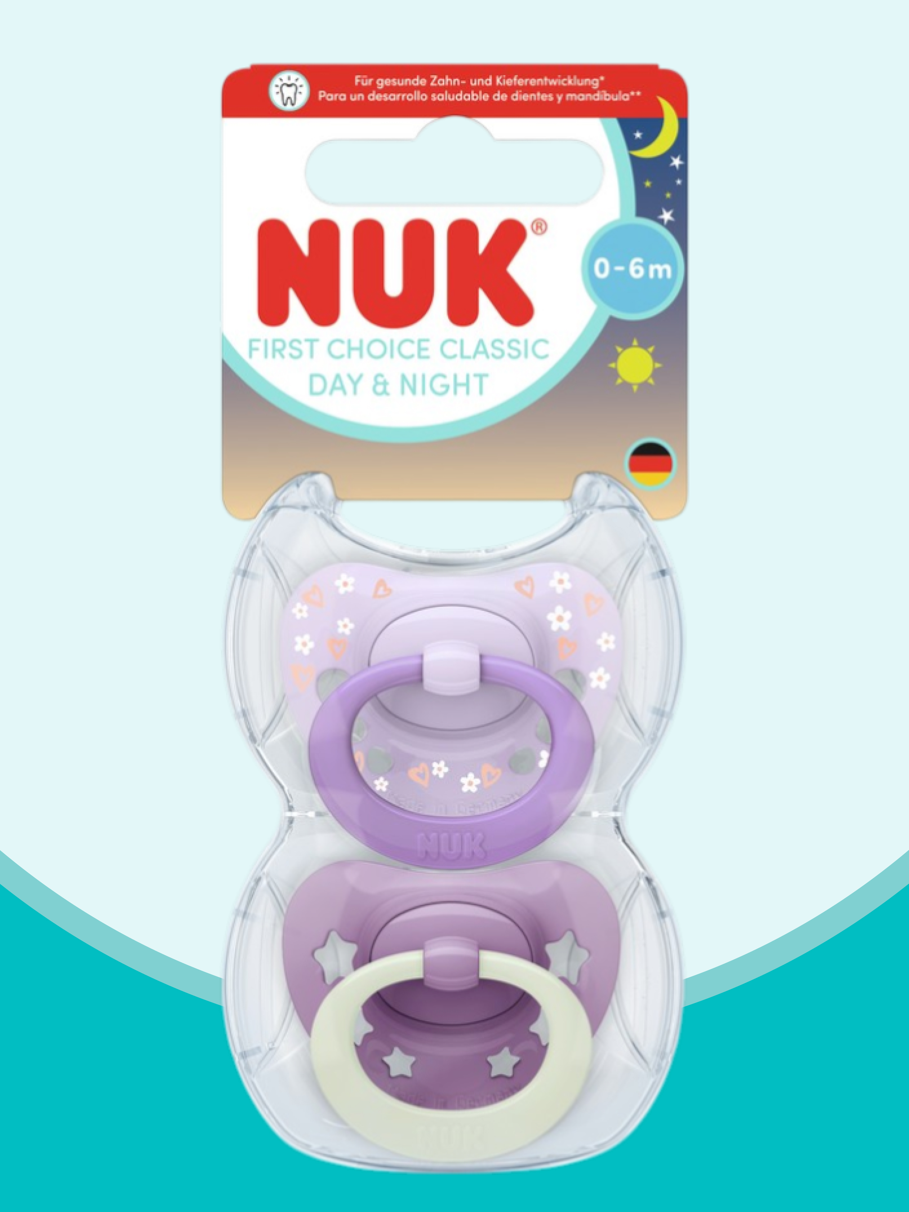 Пустышка Nuk силикон ортодонтическая от 0 мес. 2 шт. - фото 1