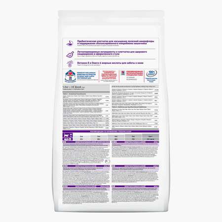 Корм сухой HILLS 1,5кг Science Plan Sensitive Stomach/Skin с курицей для кошек с чувствительным пищеварением и кожей