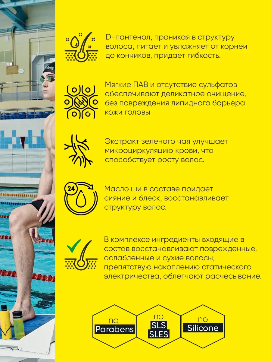 Шампунь ONESS SPORT 200 мл - фото 4