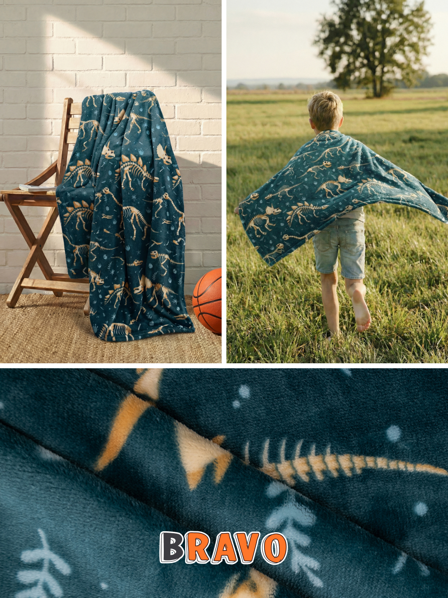 Покрывало Happy Family Динозаврики 150 x 200 см велсофт - фото 5