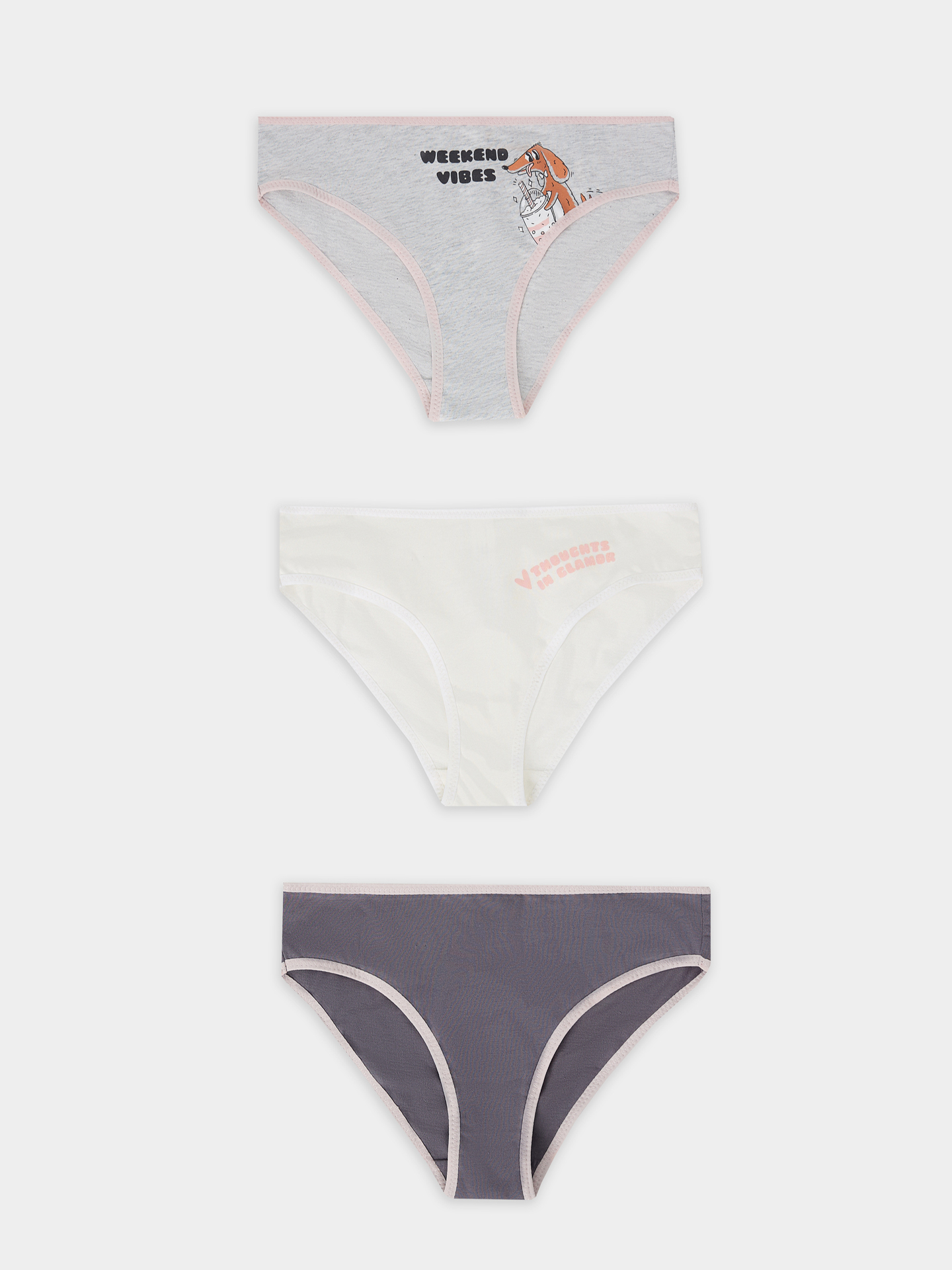 Трусы 3 шт Mark Formelle (Марк Формэль) 417748-3/олово +печать - фото 1