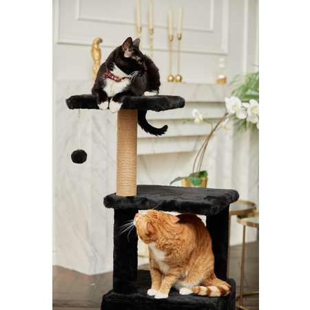 Домик для кошки с когтеточкой Pet БМФ Черный
