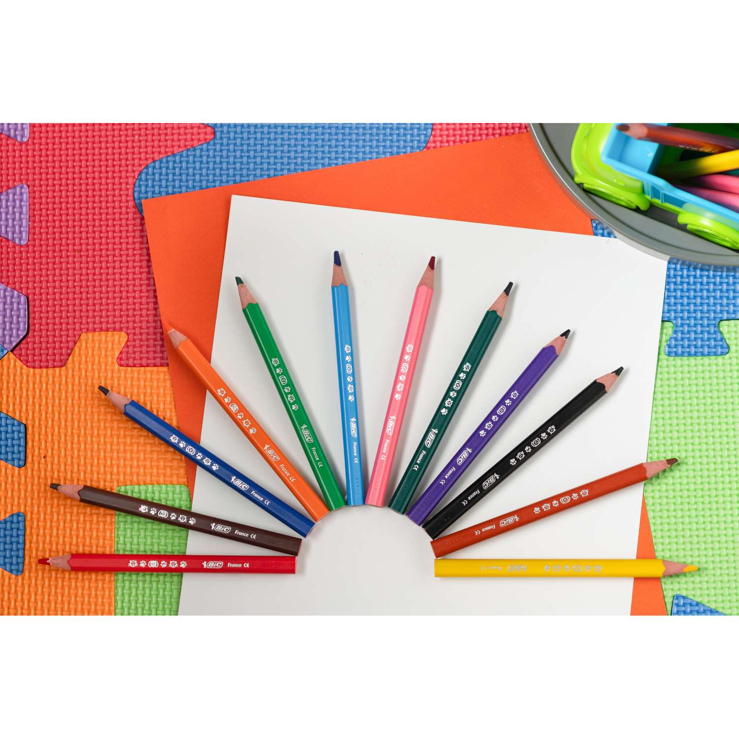 Карандаши цветные BIC Kids 12 шт. - фото 7