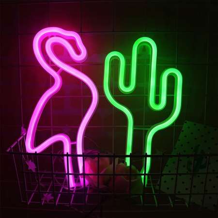 Ночник-светильник MINI-TOYS настольный «Кактус» LED