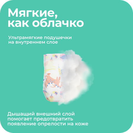 Подгузники Offspring S (3-6 кг) 48 шт.