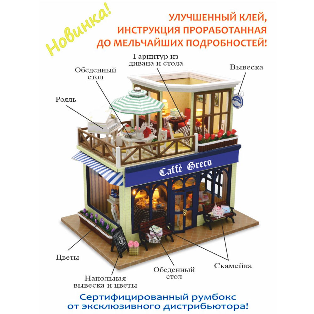 Конструктор Hobby Day Румбокс Кафе мира Caffe Greco - фото 3