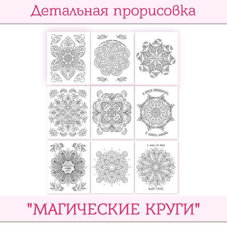 Раскраска Проф-Пресс Мандалы набор из 2 шт. 16 листов 19х23 см Круговорот энергий+Магические круги