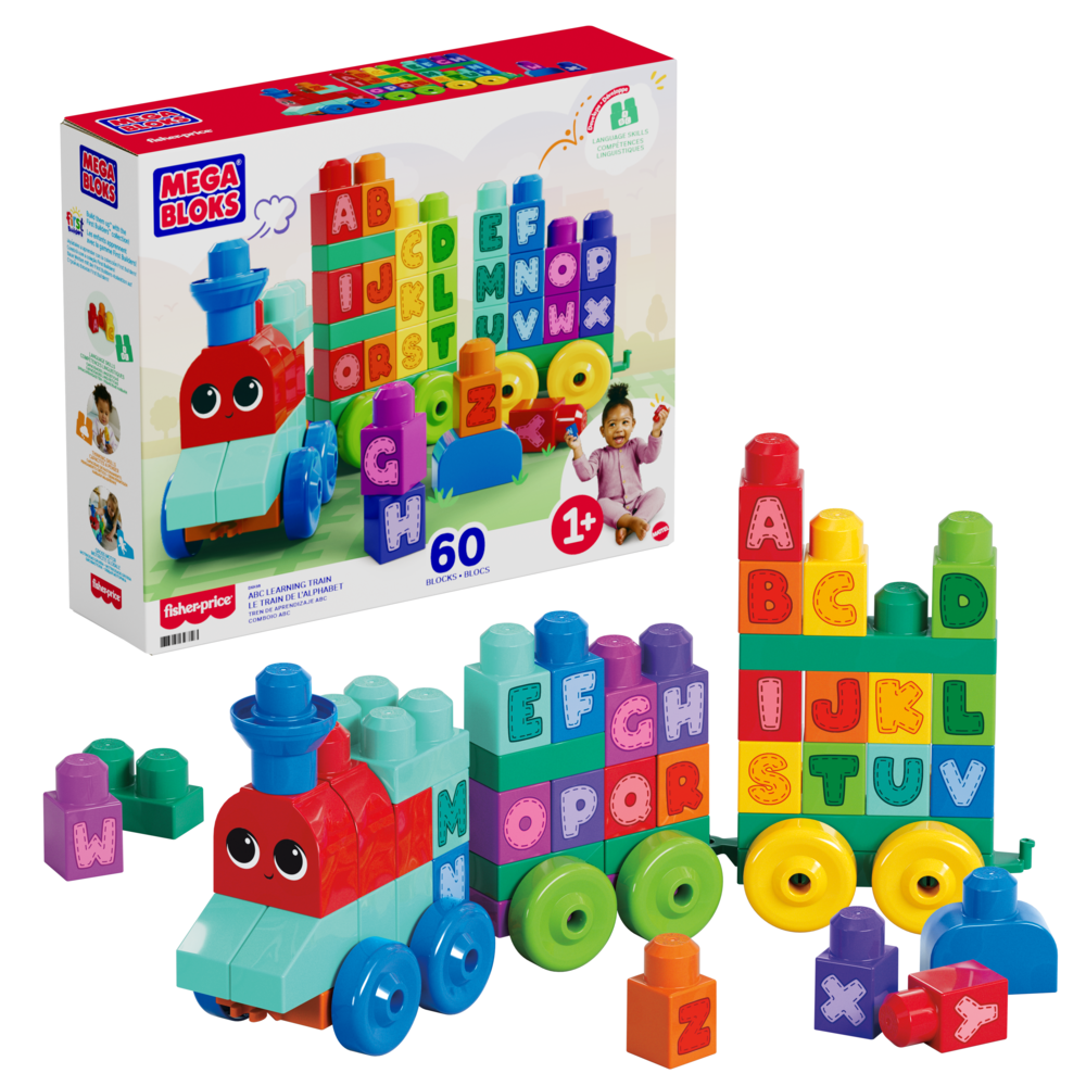Конструктор Mega Bloks ABC Learning Train 60 дет. - фото 1