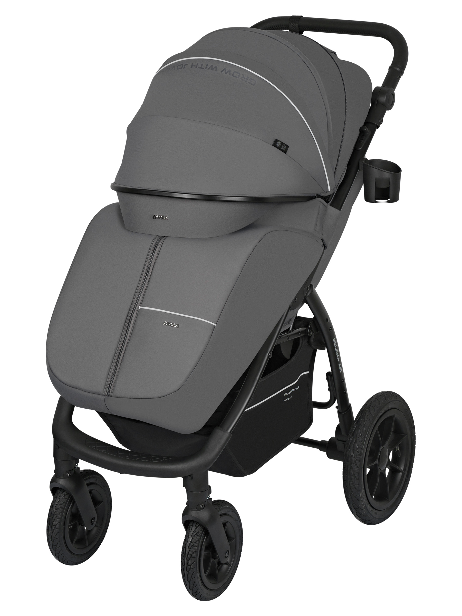 Коляска прогулочная JOVOLA Selena Air new темно-серый - фото 3