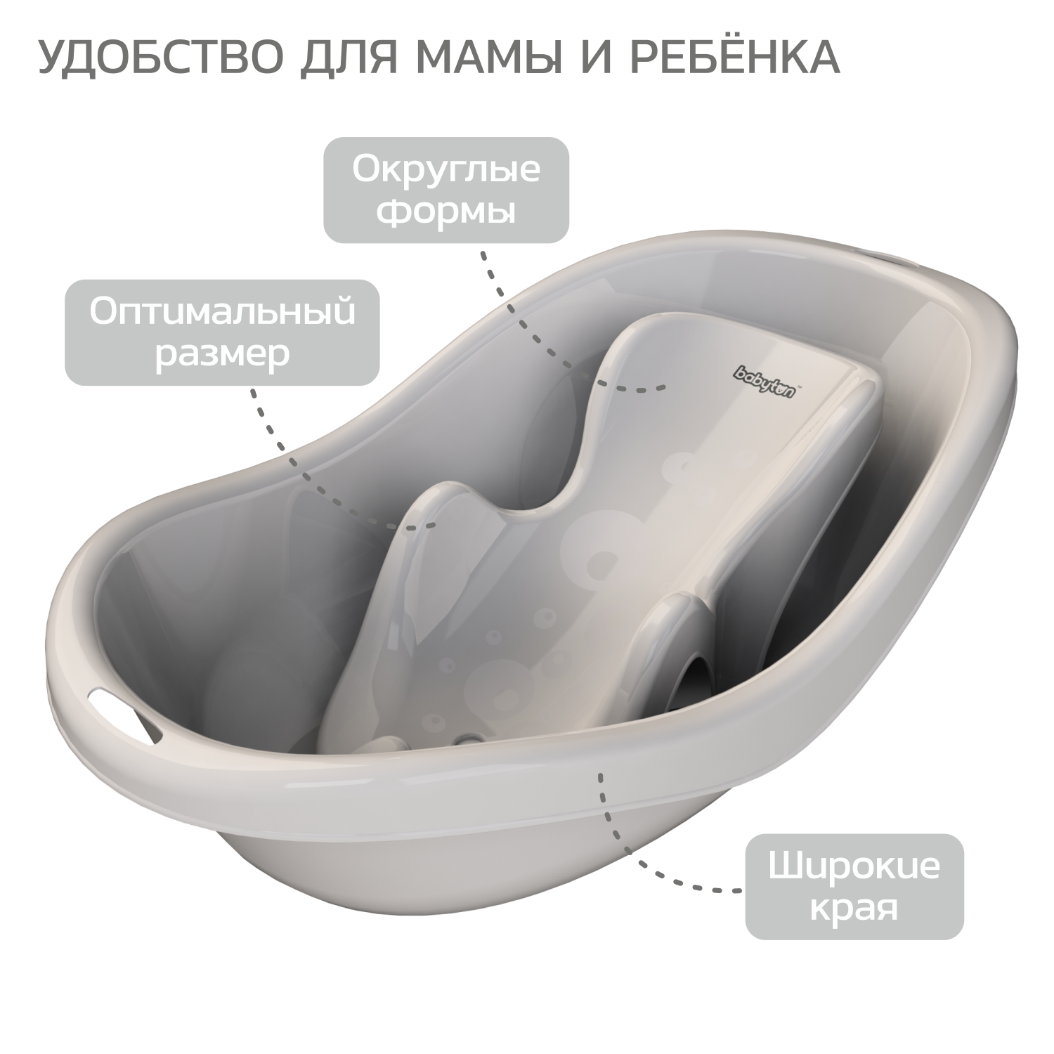 Набор для купания и гигиены Babyton серый - фото 2