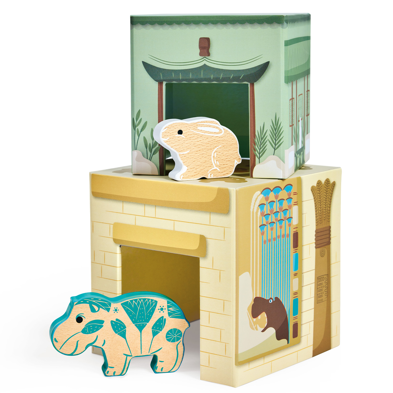 Игрушка Hape пирамидка Мини-музей с животными - фото 3