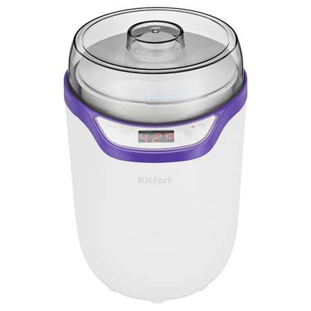Йогуртница KITFORT КТ-2077-1 бело-фиолетовый