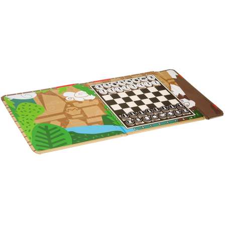 Настольная игра Bondibon в дорогу мини Шашки и Шахматы