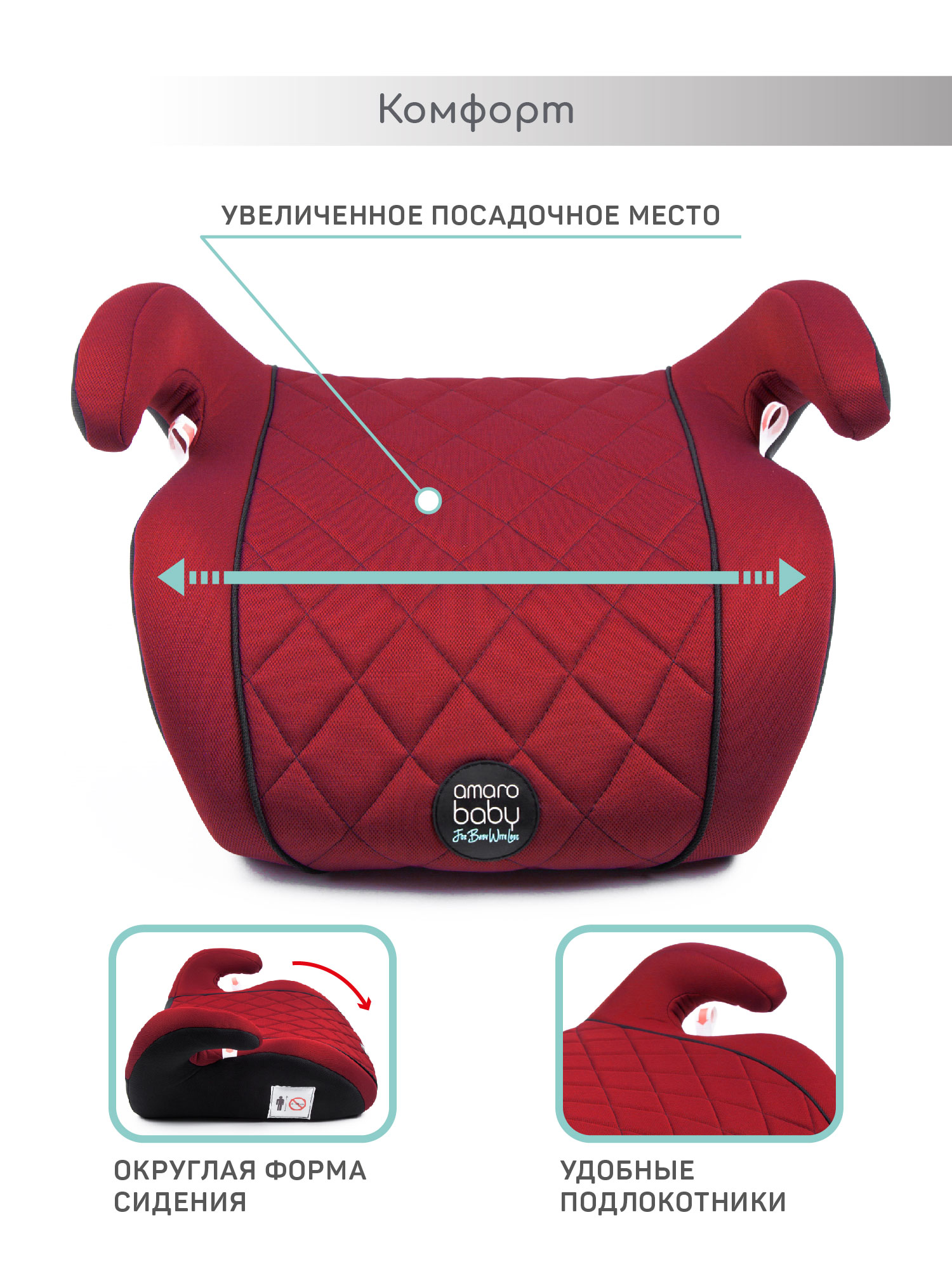 Автокресло Amarobaby Easy way 3 (22-36 кг) красный - фото 4