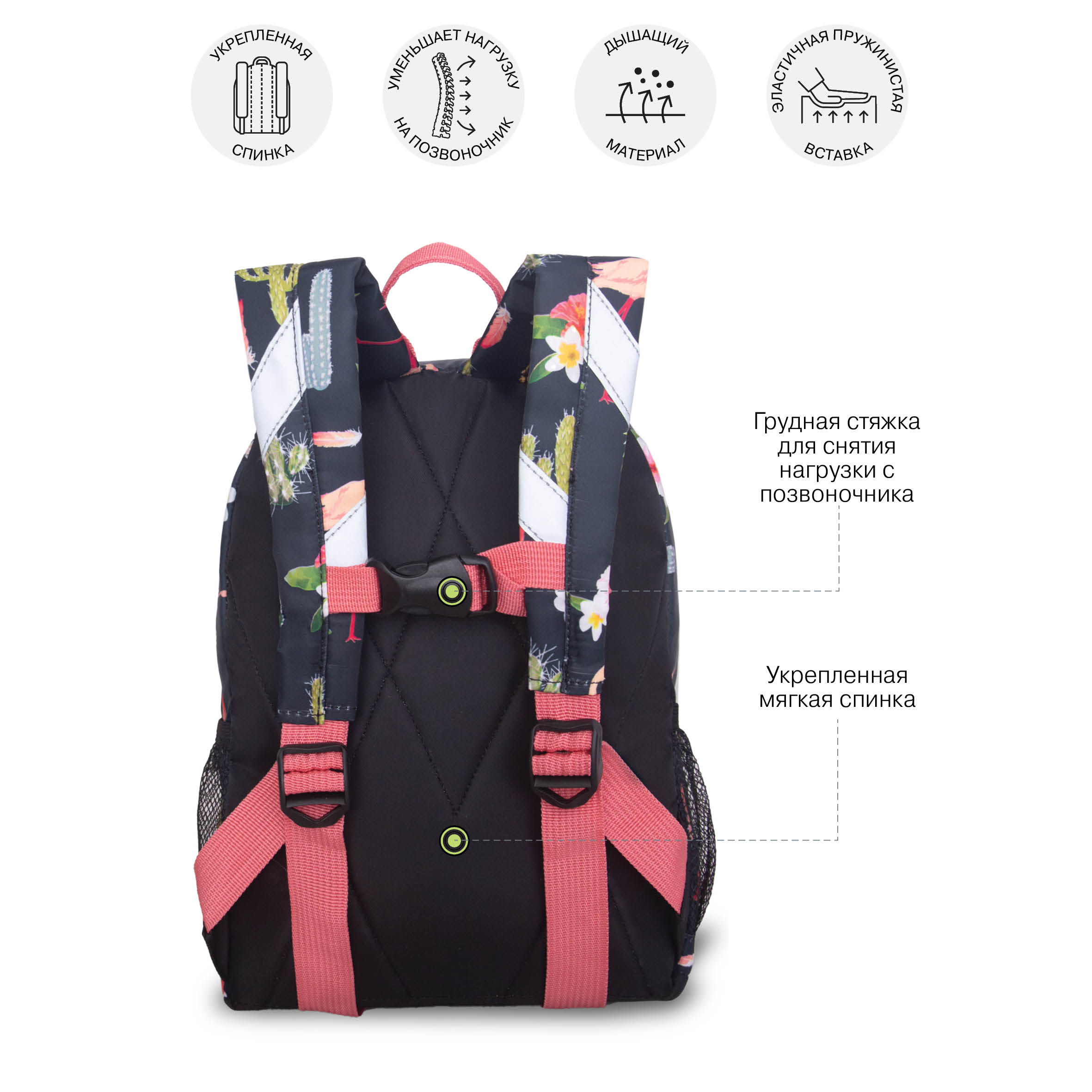 Рюкзак дошкольный Grizzly Фламинго - фото 9