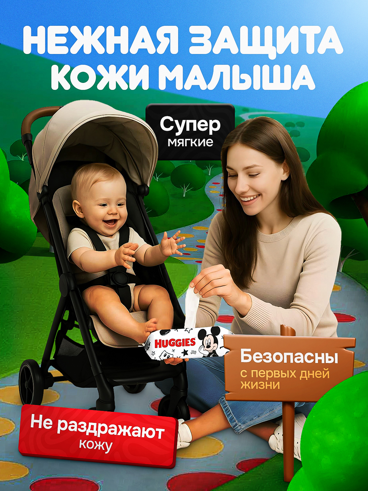 Влажные салфетки Huggies антибактериальные, для снятия макияжа 3 упак. 56 шт. - фото 4