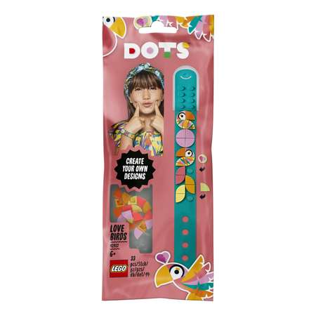 Конструктор LEGO DOTS Браслет Попугайчики блочный