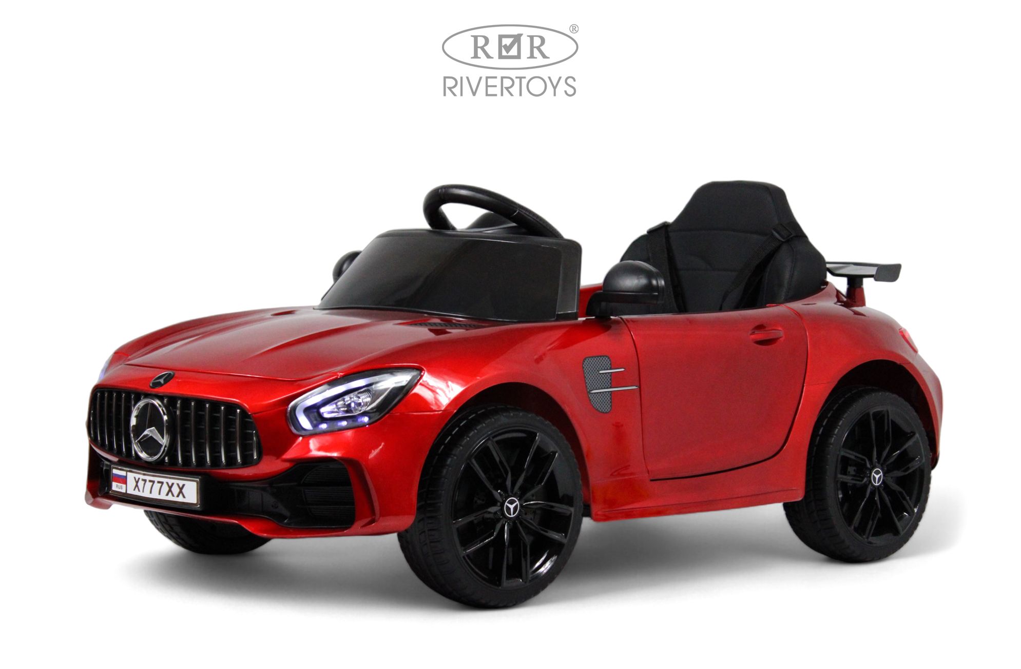 Электромобиль RIVERTOYS Mercedes X777XX-AMG-RED-GLANEC С пультом ДУ - фото 2