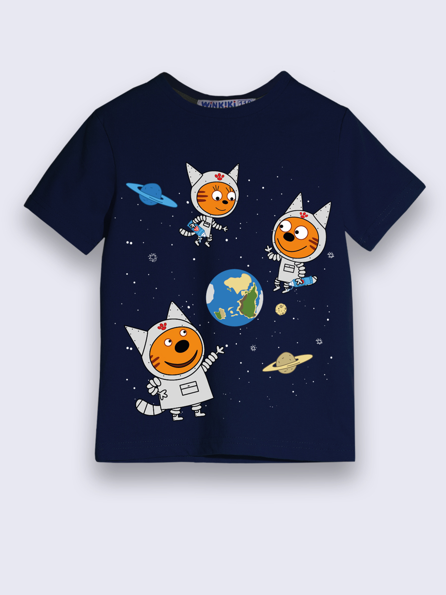 Футболка Три кота TK25252412/темно-синий - фото 1