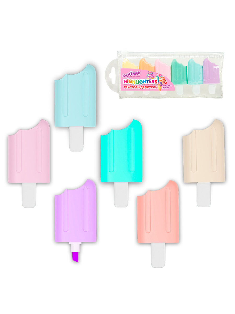 Текстовыделители Юнландия 6 цв. - фото 8