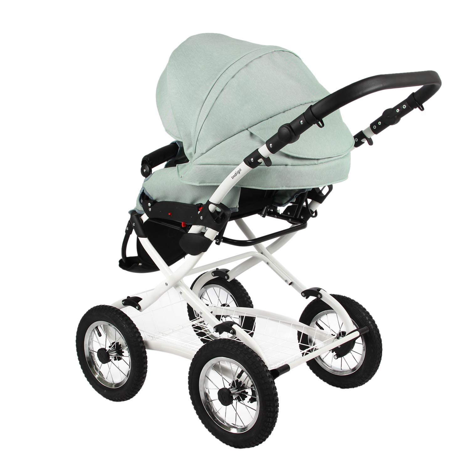 Коляска 2в1 Indigo Barbara Classic 02 шалфей - фото 12