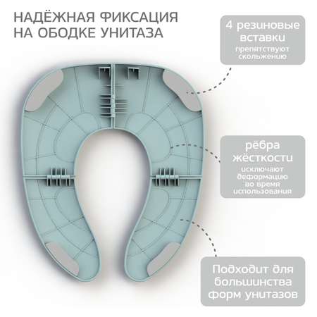 Накладка на унитаз Babyton Smart seat складная blue