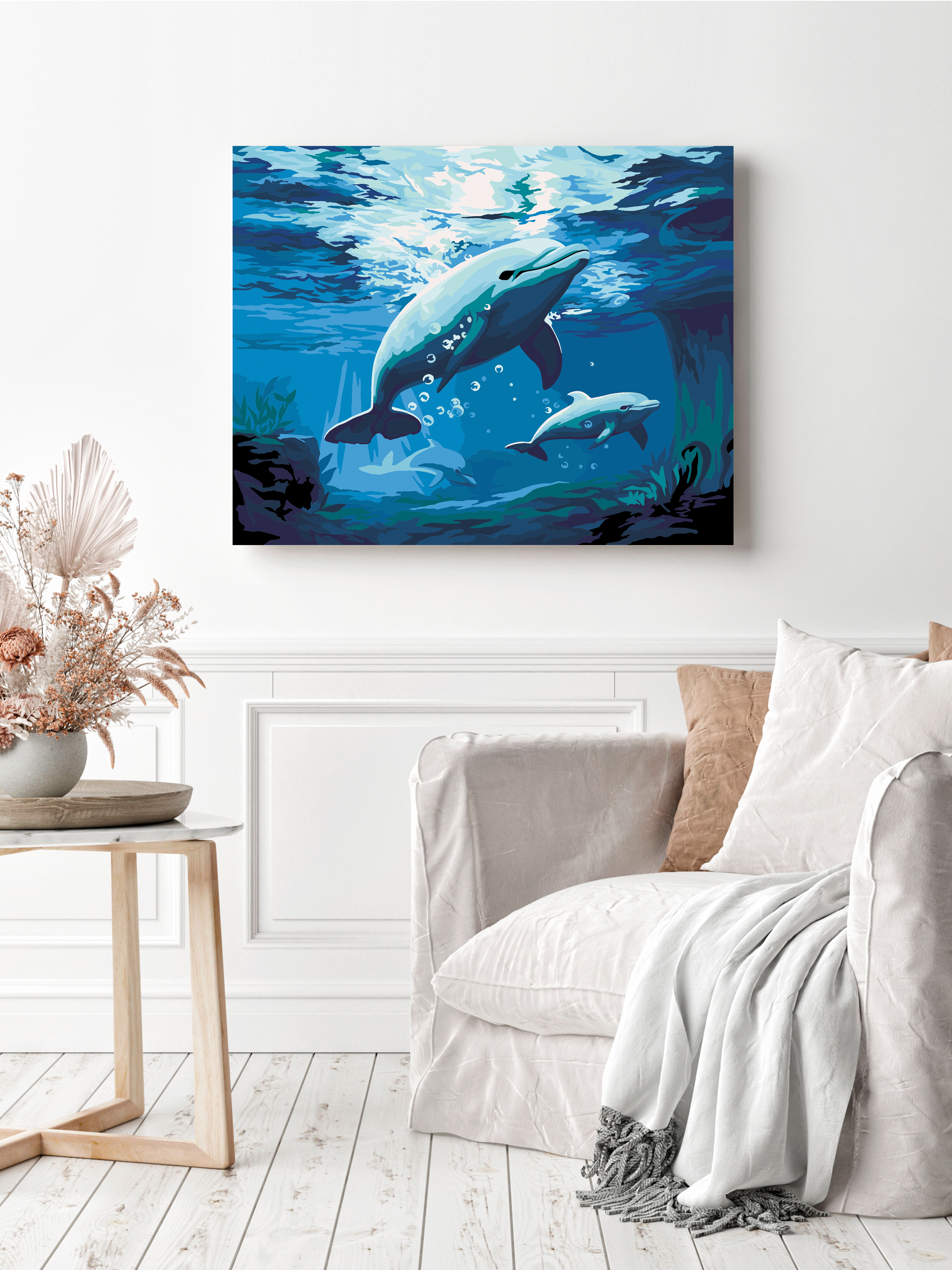 Картина по номерам Art sensation Дельфины в ассортименте - фото 3