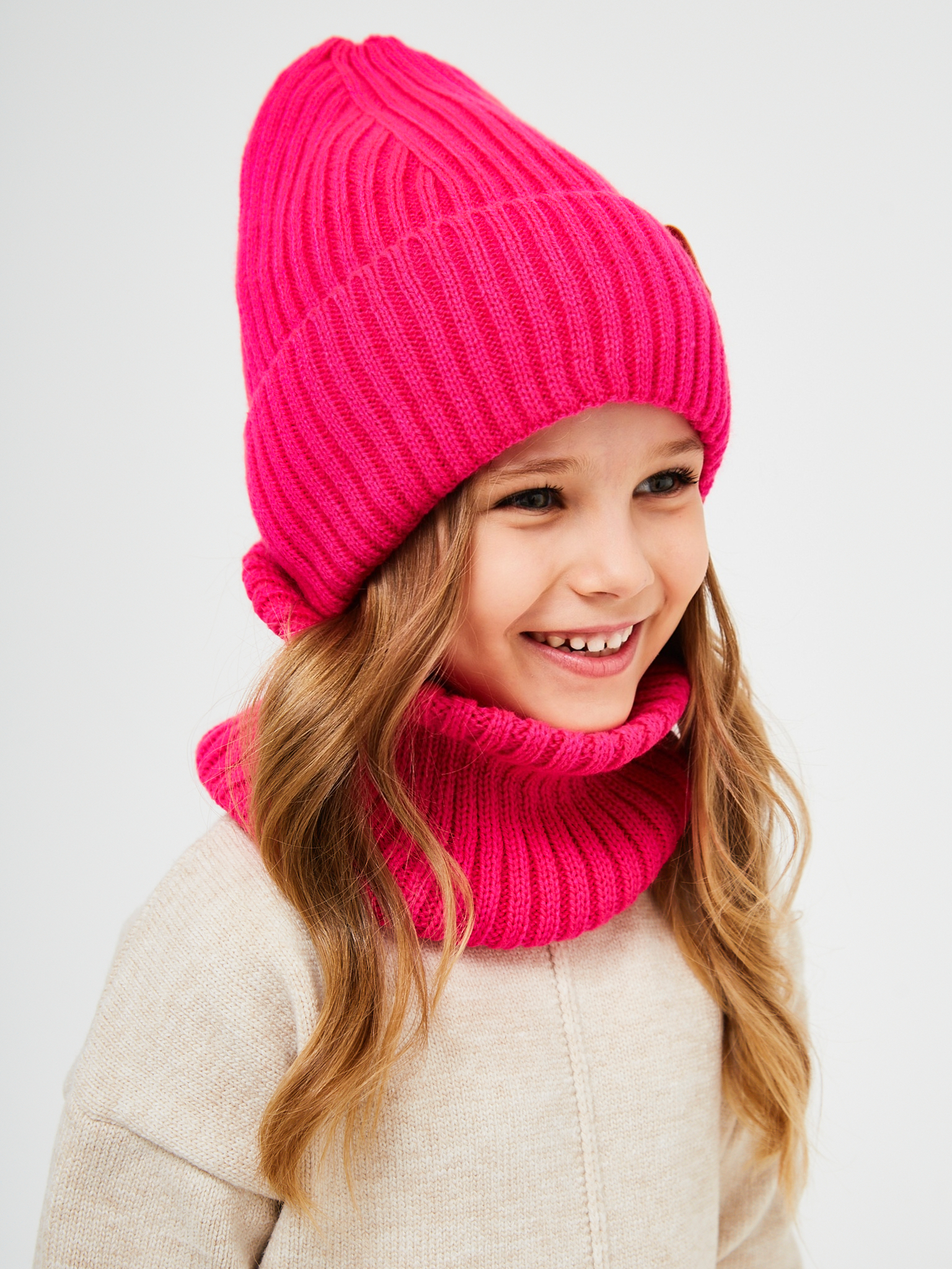 Шапка и снуд NYCkids NYC-H-53-poloski-raspG - фото 15