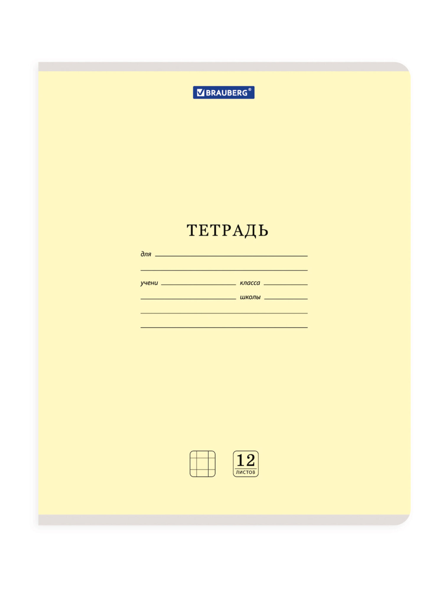 Тетрадь Brauberg клетка 12 лист. 20 шт. - фото 3