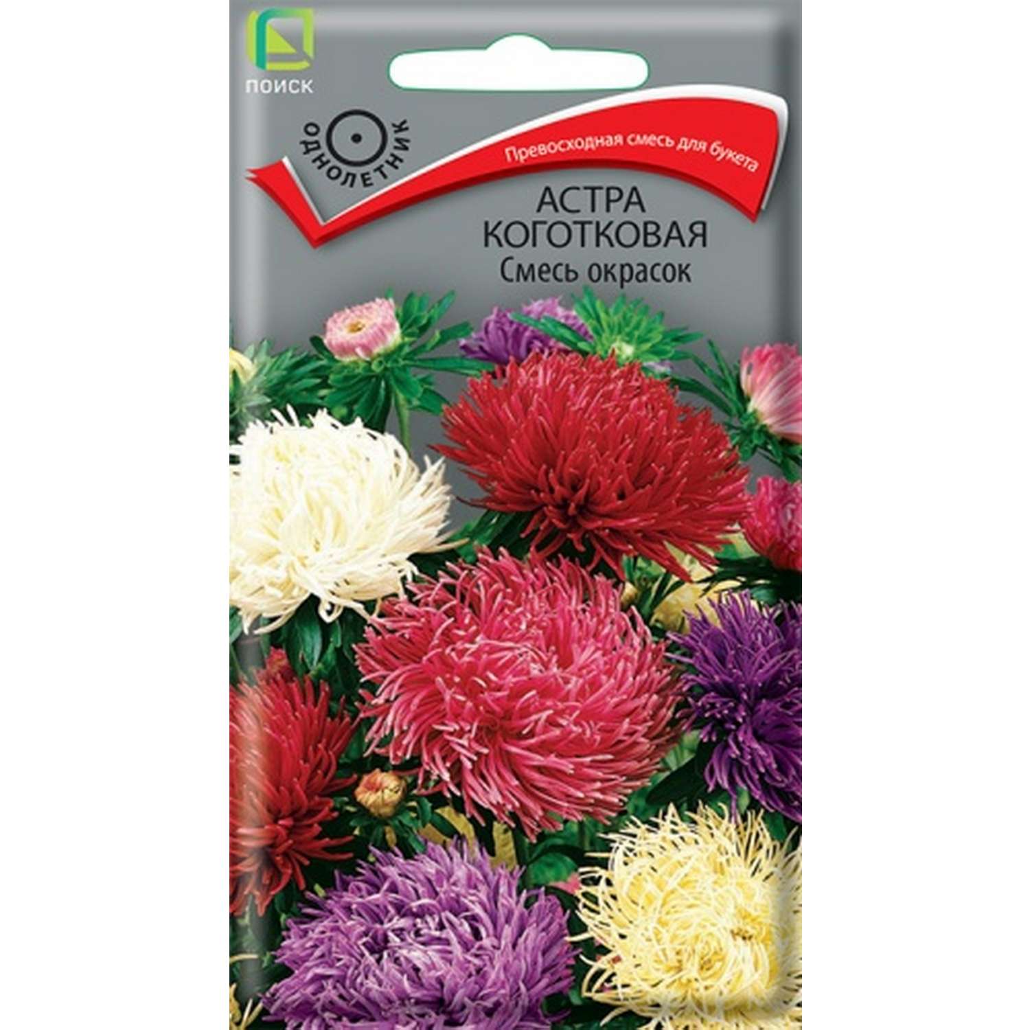 Астра коготковая ПОИСК Смесь окрасок 0.3г - фото 1