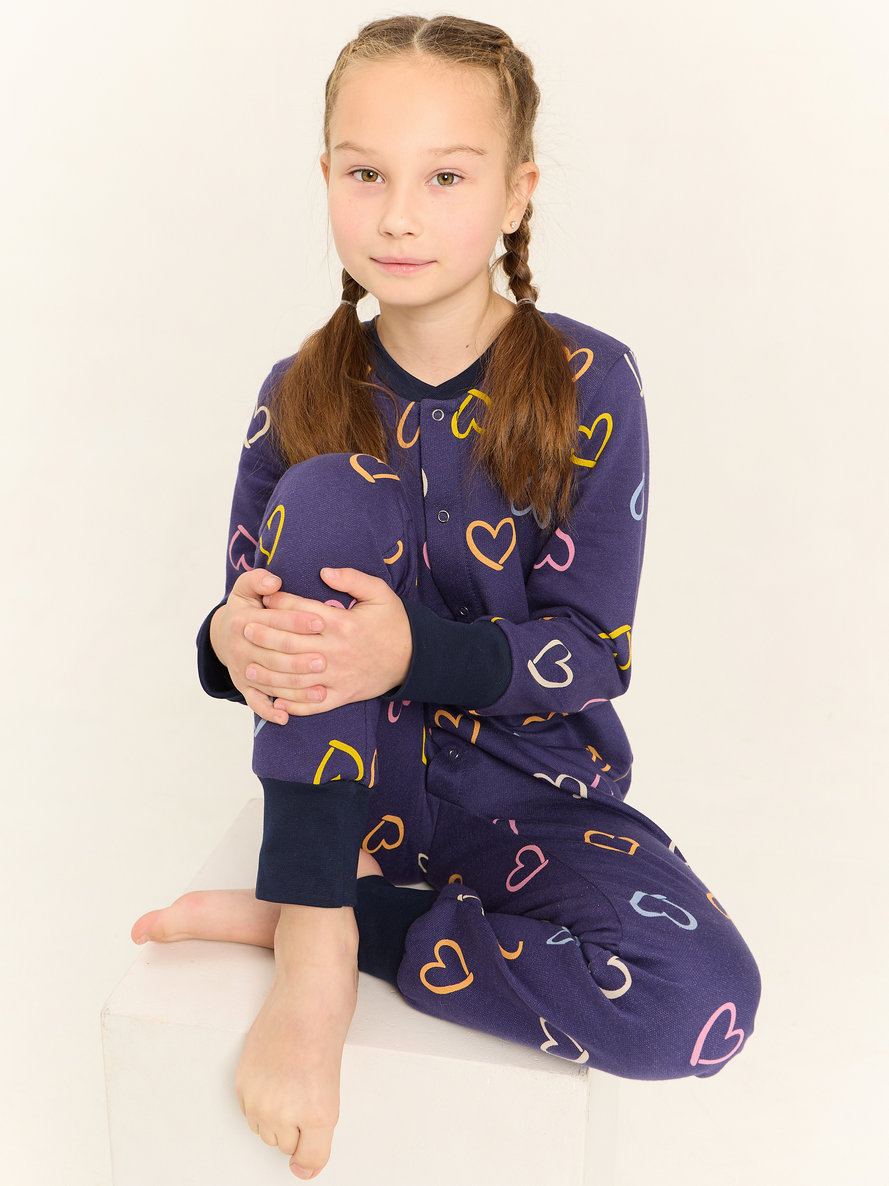 Пижама Весёлый человечек Д00201П/Сердца - фото 10