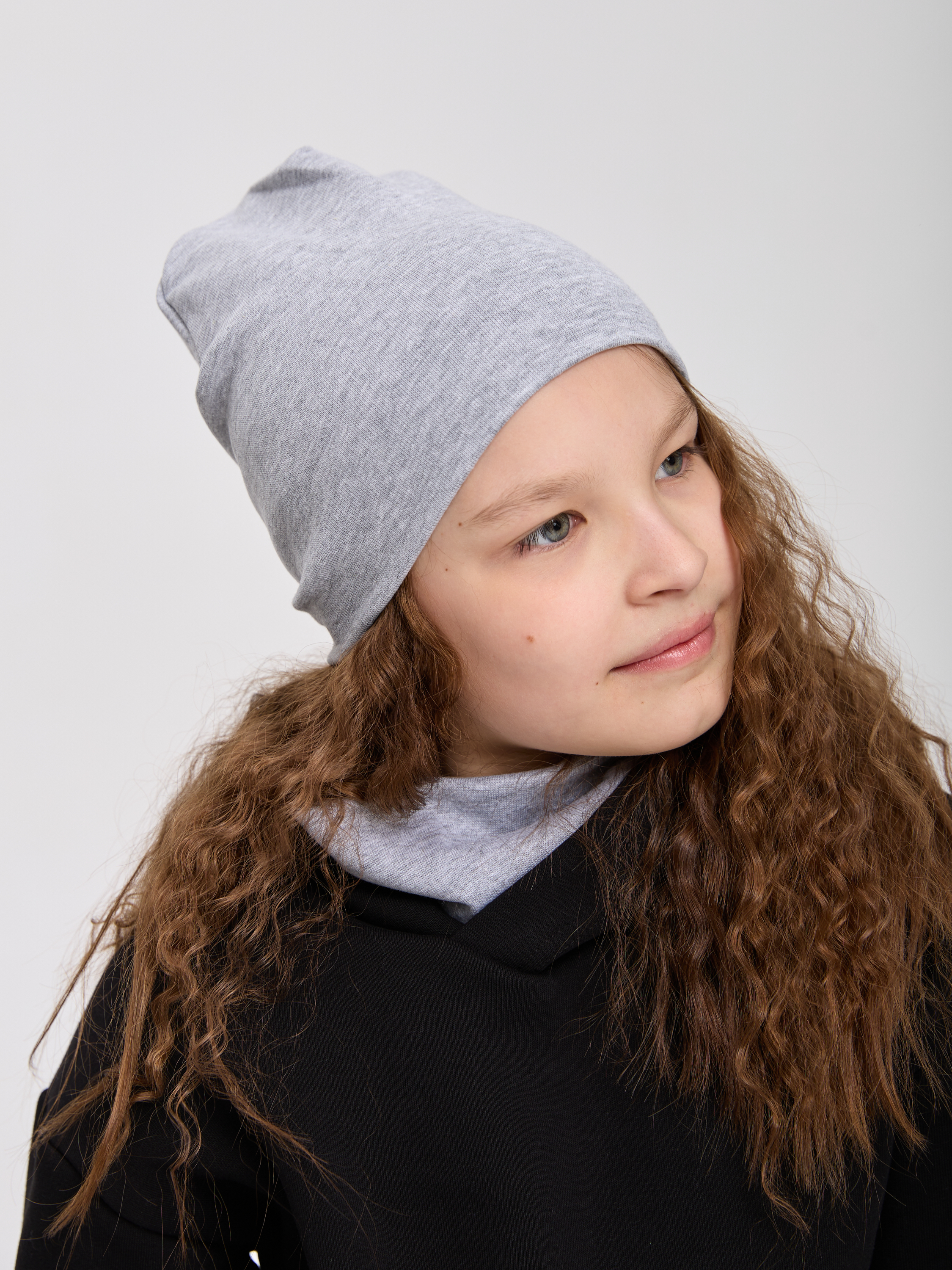 Шапка и снуд Лапушка 0256р сер. меланж - фото 14