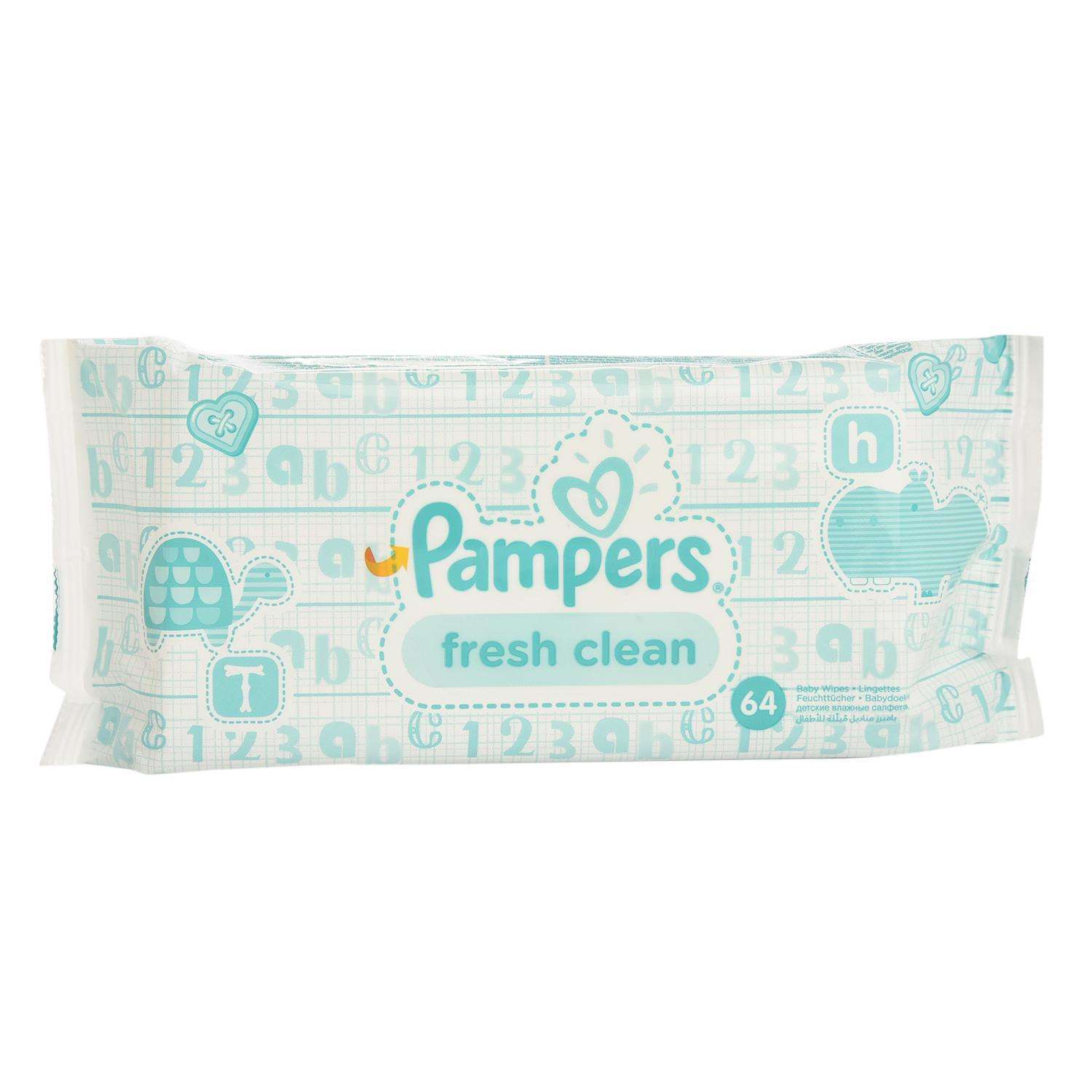 Влажные салфетки Pampers Fresh Clean 4 упак. 64 шт. - фото 13